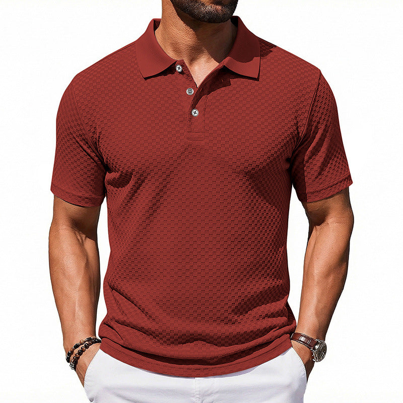 Polo Xadrez Casual com Gola