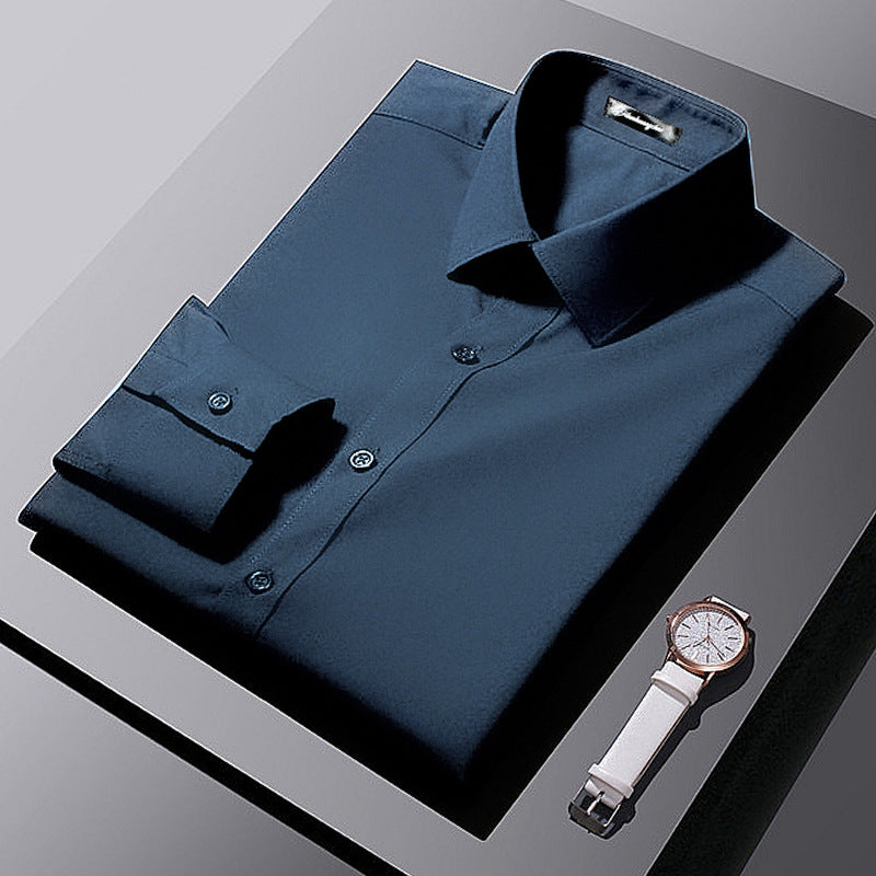 Camisa Formal de Manga Comprida Estilo Coreano