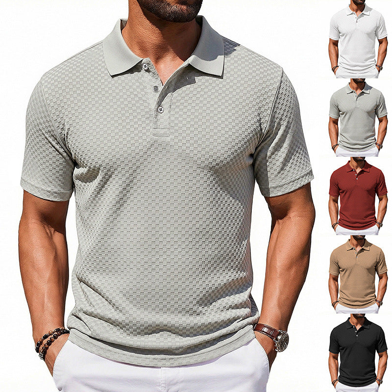 Polo Xadrez Casual com Gola