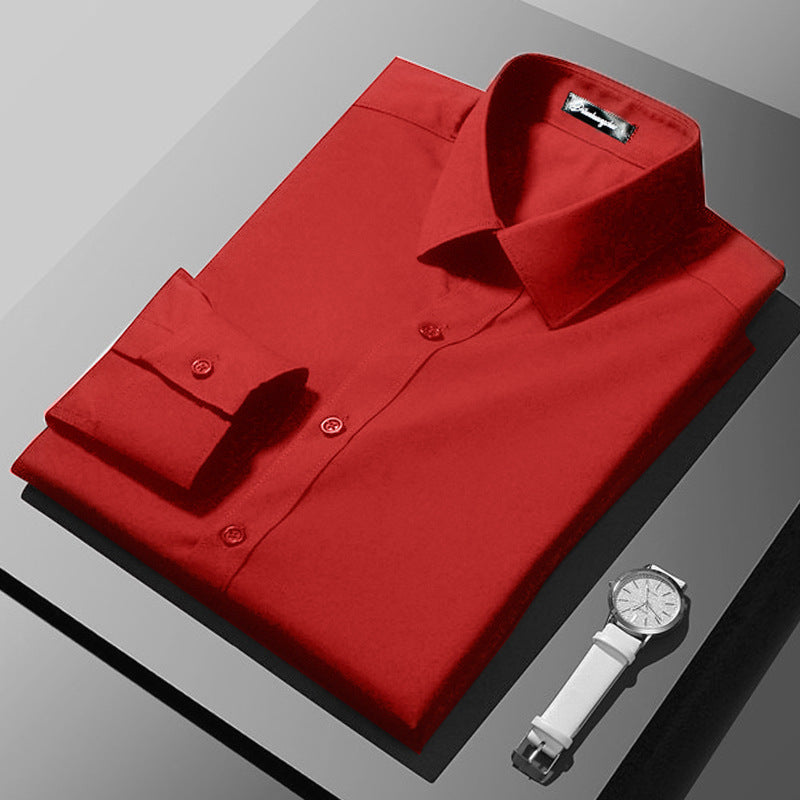 Camisa Formal de Manga Comprida Estilo Coreano