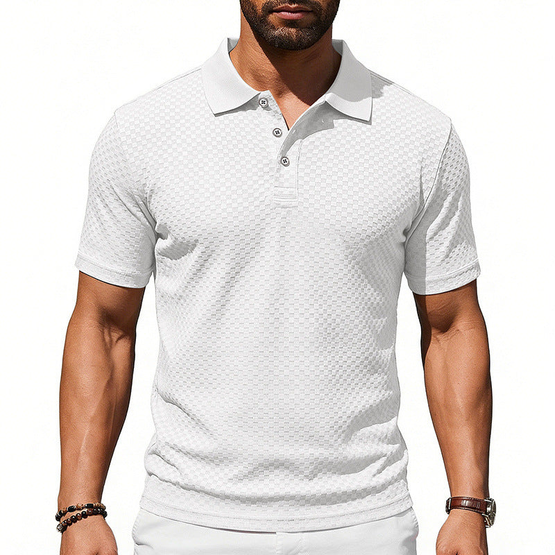 Polo Xadrez Casual com Gola