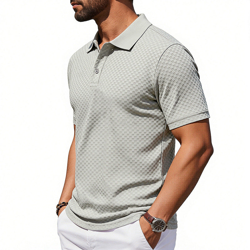 Polo Xadrez Casual com Gola