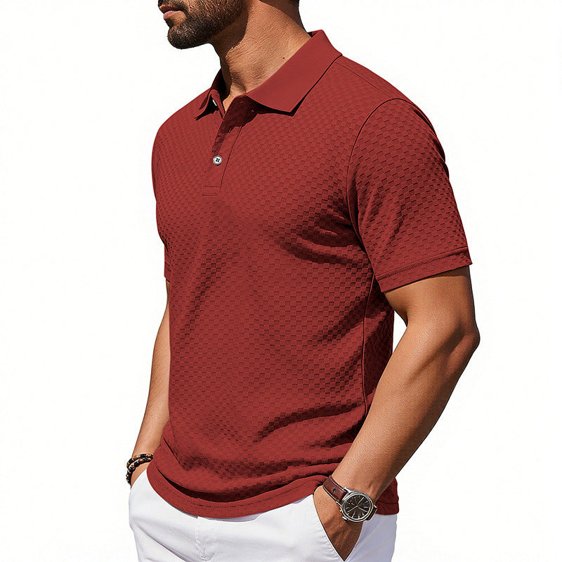 Polo Xadrez Casual com Gola