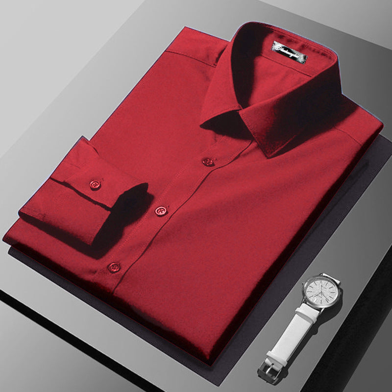 Camisa Formal de Manga Comprida Estilo Coreano