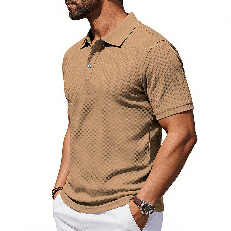 Polo Xadrez Casual com Gola