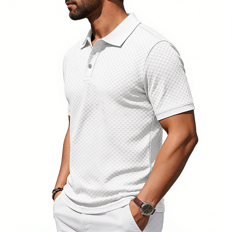 Polo Xadrez Casual com Gola