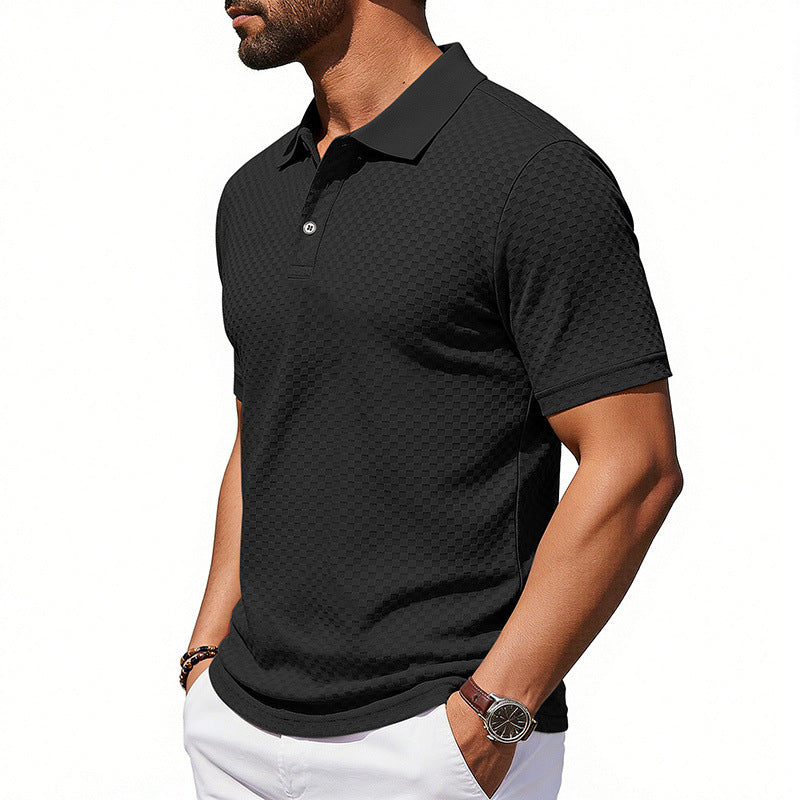 Polo Xadrez Casual com Gola