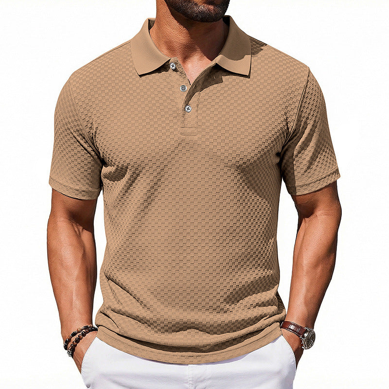 Polo Xadrez Casual com Gola